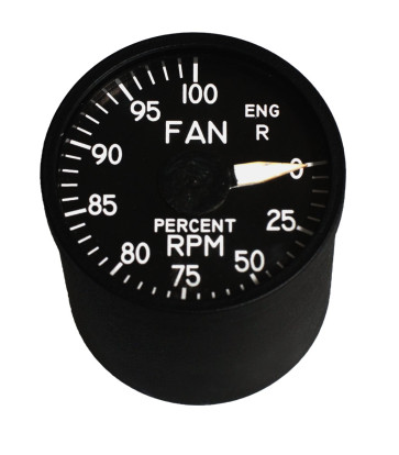 49mm / 2" Right Engine Fan RPM Indicator  - Frontansicht