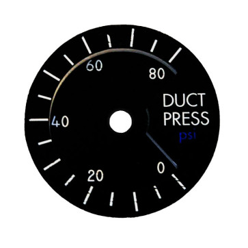 Zifferblatt für 49mm Duct Pressuristarion Instrument - Details