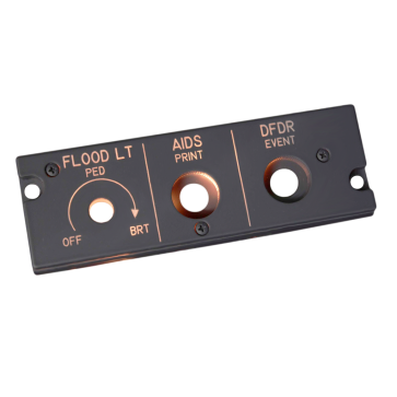 A320 Dimmer Panel FO - beleuchtet