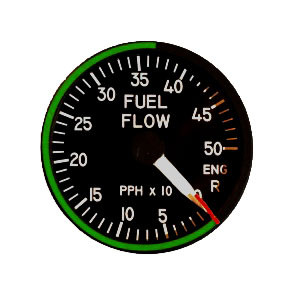 49mm / 2" Right Engine Treibstoffdurchfluss Indicator 
