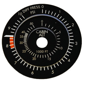 Zifferblatt 75mm Cabin Altitude Instrument