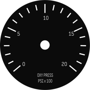 Zifferblatt 39mm Passenger Oxygen Press Instrument