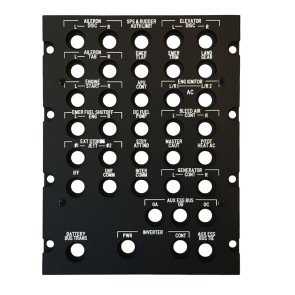 A10C Circuit Breaker Panel  - Lightplate + Backplate