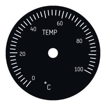 Faceplate for 49mm Cabin Temperature Instrument
