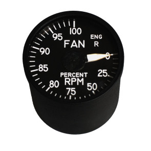 49mm / 2" Right Engine Fan RPM Indicator  - front